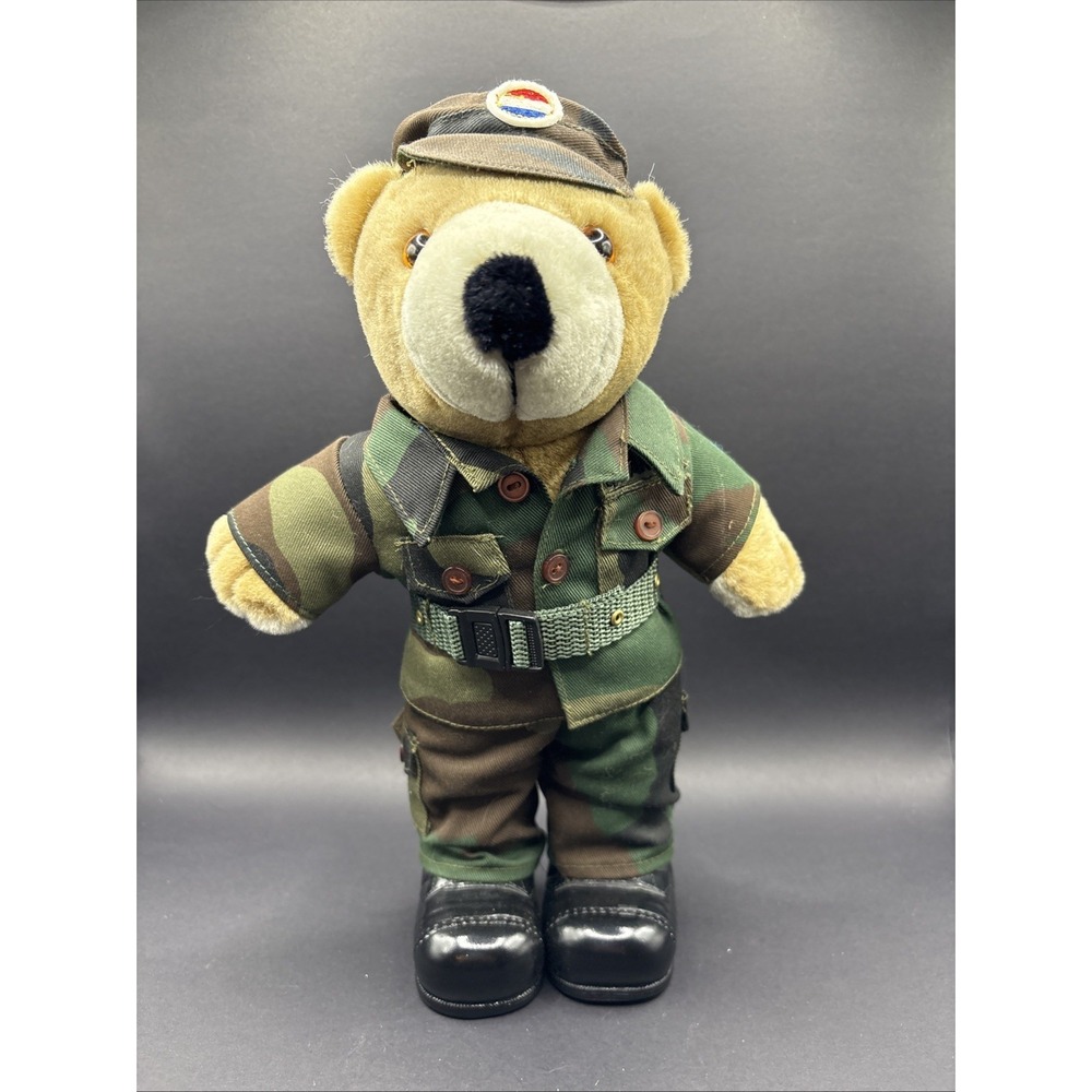 RARE 1995 J.J. Wind Patriot Bear US Army Soldier Plush 11" Collector Condition